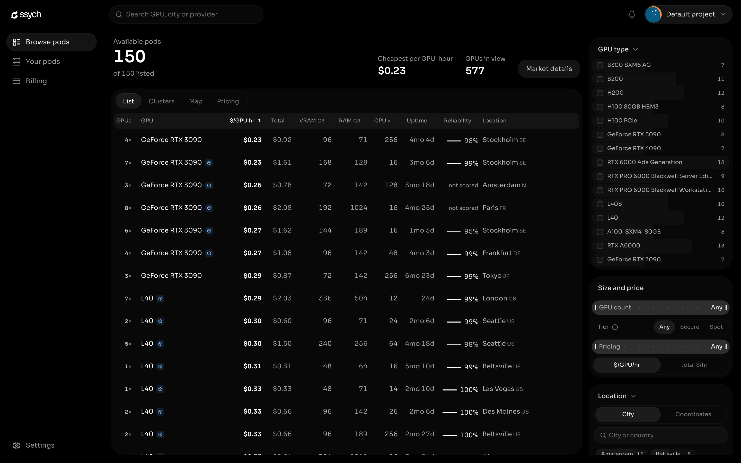 GPU Marketplace