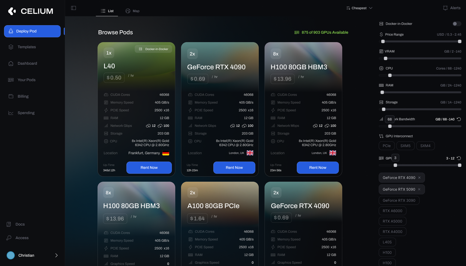 Every spec, lined up to compare